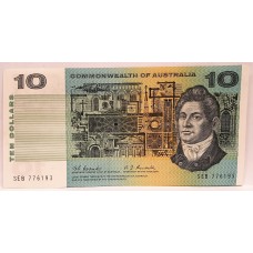 AUSTRALIA 1967 . TEN 10 DOLLAR BANKNOTE . COOMBS/RANDALL
